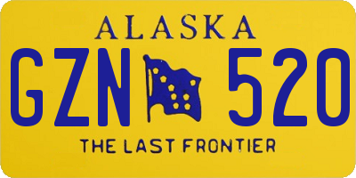 AK license plate GZN520