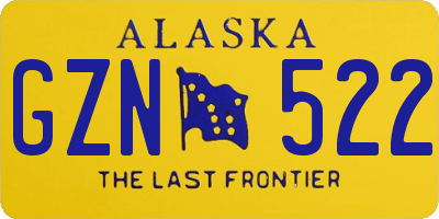 AK license plate GZN522