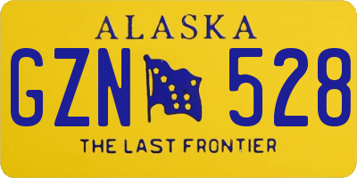 AK license plate GZN528