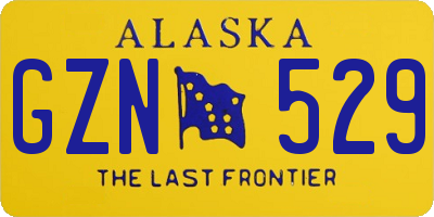 AK license plate GZN529