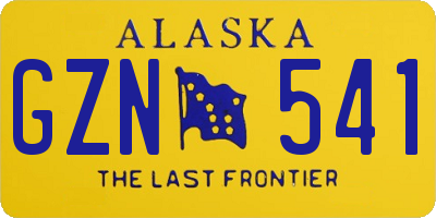 AK license plate GZN541