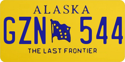 AK license plate GZN544