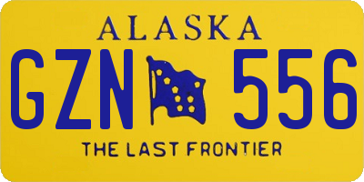 AK license plate GZN556