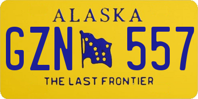 AK license plate GZN557