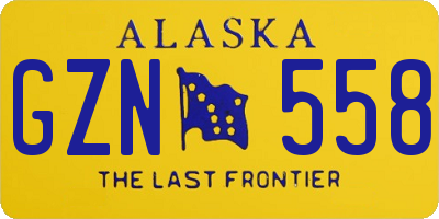 AK license plate GZN558