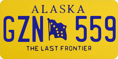 AK license plate GZN559