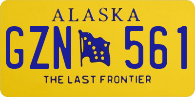 AK license plate GZN561