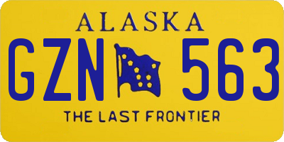 AK license plate GZN563