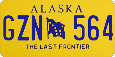 AK license plate GZN564