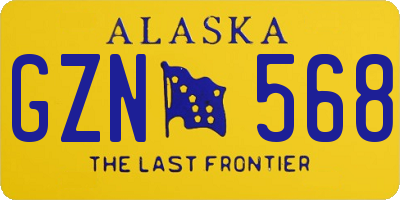 AK license plate GZN568