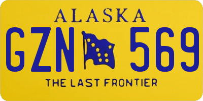 AK license plate GZN569