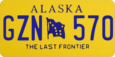 AK license plate GZN570