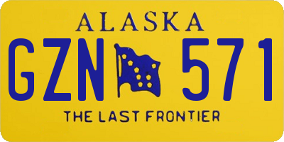 AK license plate GZN571