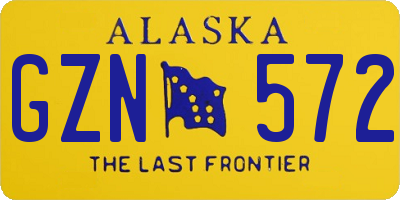 AK license plate GZN572