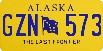 AK license plate GZN573