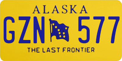 AK license plate GZN577