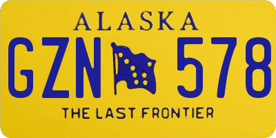 AK license plate GZN578