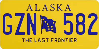 AK license plate GZN582