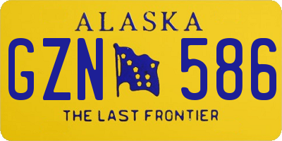 AK license plate GZN586