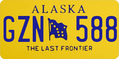 AK license plate GZN588