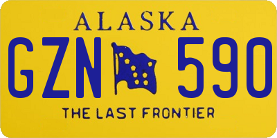 AK license plate GZN590