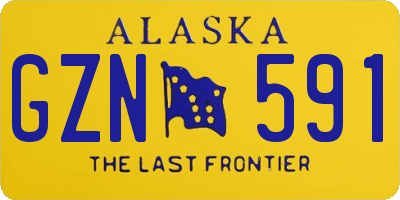 AK license plate GZN591