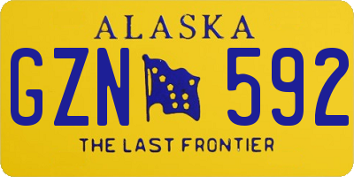 AK license plate GZN592