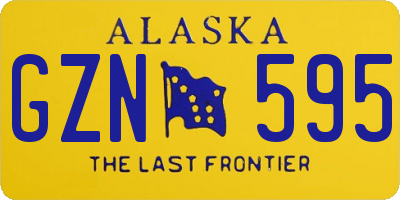 AK license plate GZN595