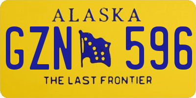 AK license plate GZN596