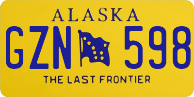 AK license plate GZN598