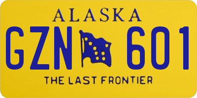 AK license plate GZN601