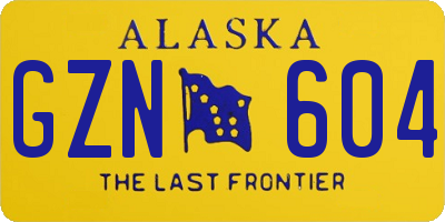 AK license plate GZN604