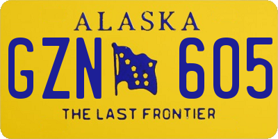 AK license plate GZN605