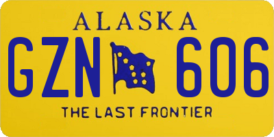 AK license plate GZN606