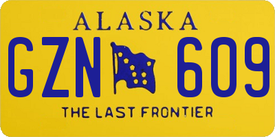 AK license plate GZN609