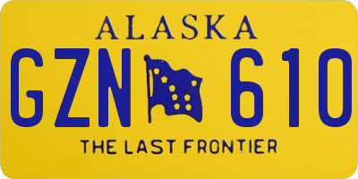 AK license plate GZN610