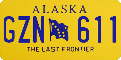 AK license plate GZN611
