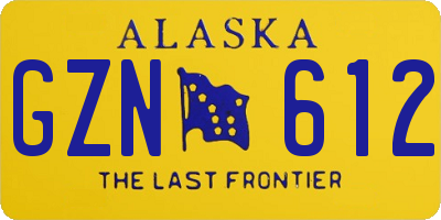 AK license plate GZN612