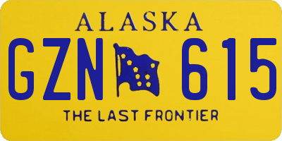 AK license plate GZN615