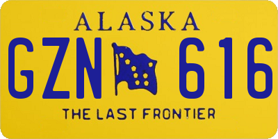 AK license plate GZN616