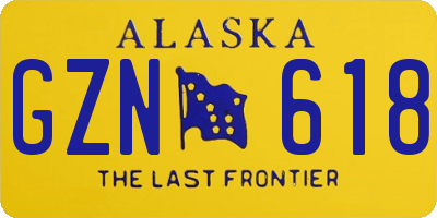 AK license plate GZN618