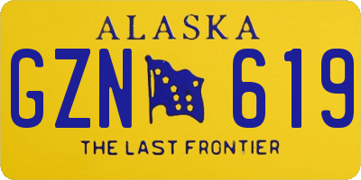 AK license plate GZN619