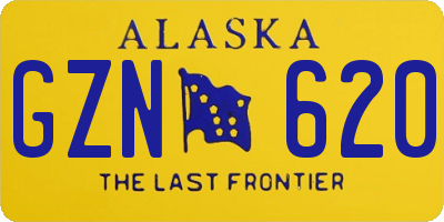 AK license plate GZN620