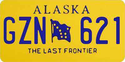 AK license plate GZN621