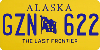 AK license plate GZN622