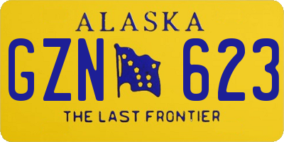 AK license plate GZN623