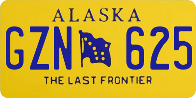 AK license plate GZN625