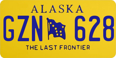 AK license plate GZN628