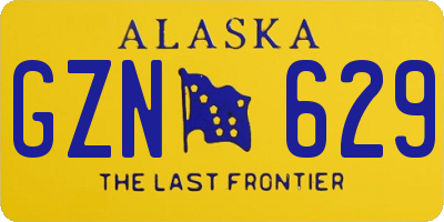 AK license plate GZN629