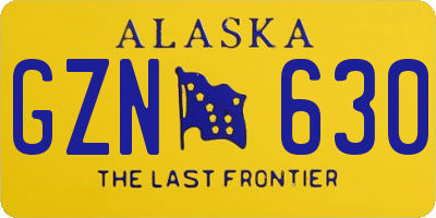 AK license plate GZN630